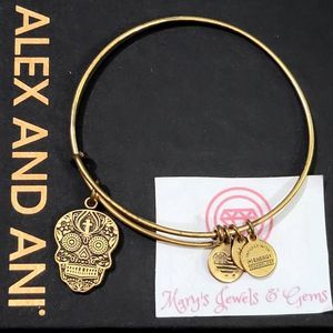 Alex and Ani Calavera Charm Bracelet in Rafaelian Gold